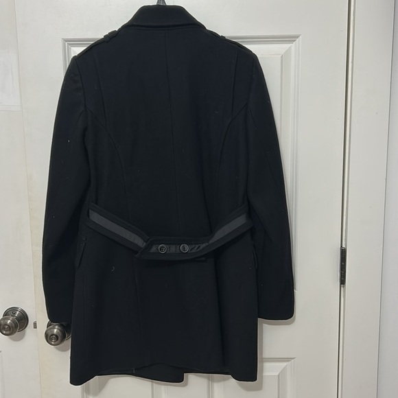 Marc Jacobs New York Double-Breasted peacoat Coat size 6 black wool blend - Picture 3 of 8